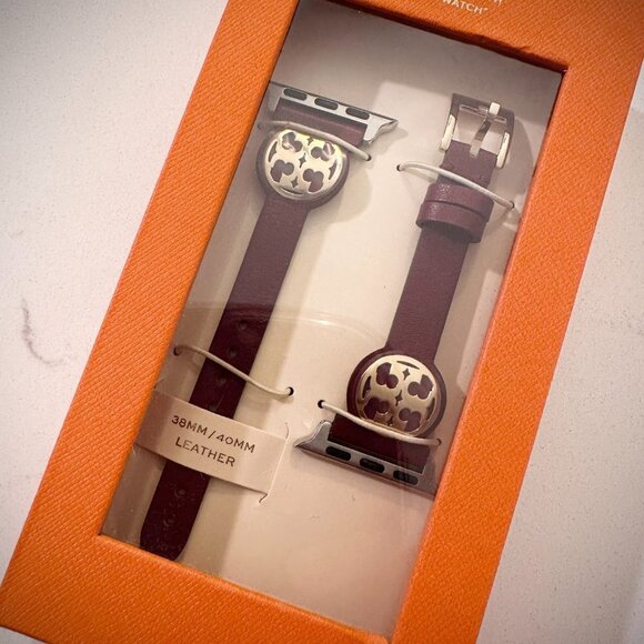 New! Tory Burch Apple Watch Band 38-40mm -Miller Collection, Leather - Picture 5 of 15